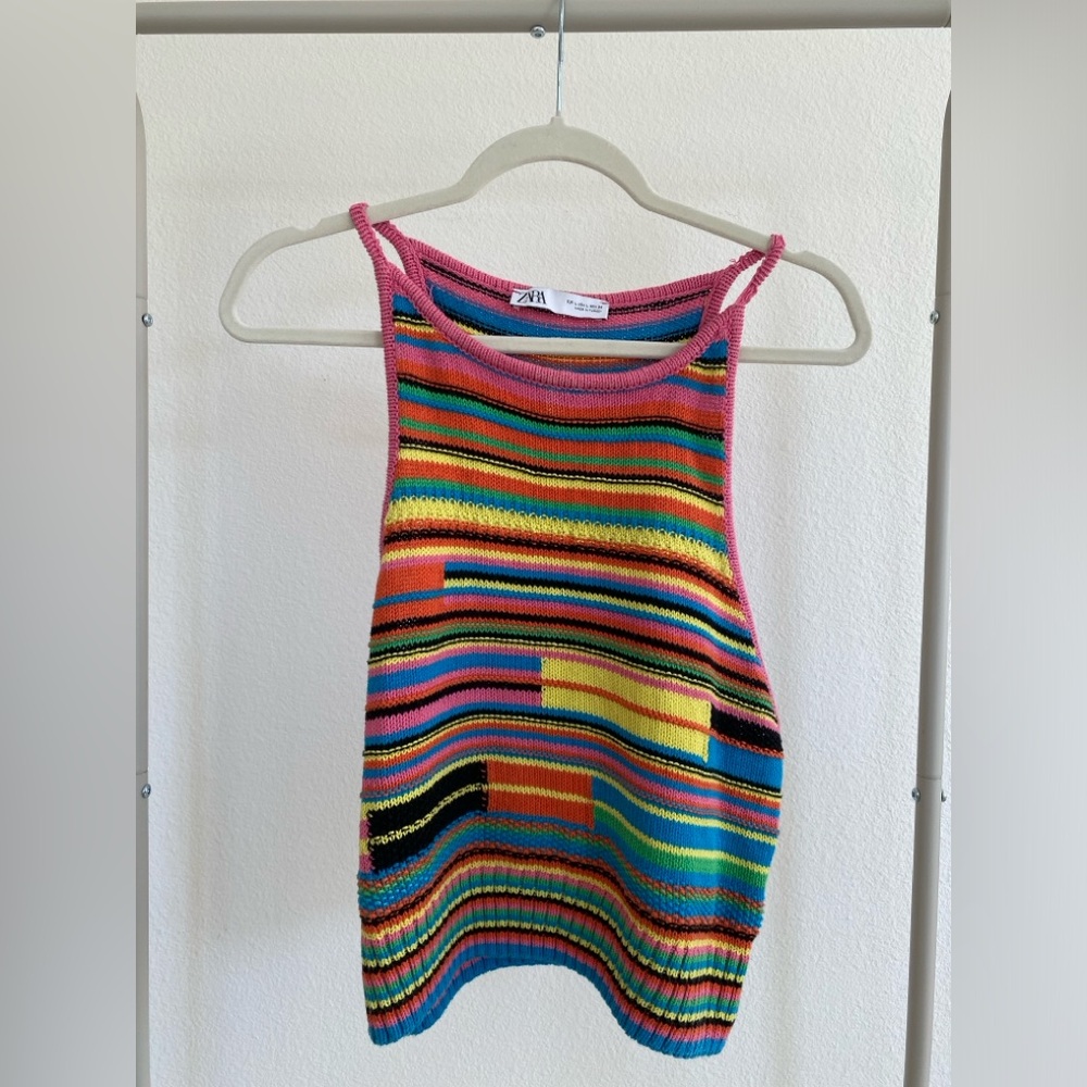 Colorful Knit Tank Size L